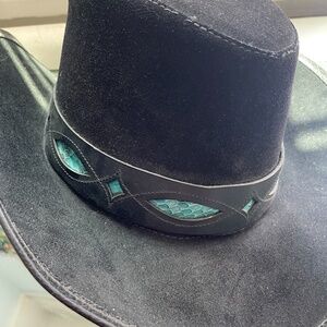Vintage Winfeild Cover Co San Fransisco leather western style hat.